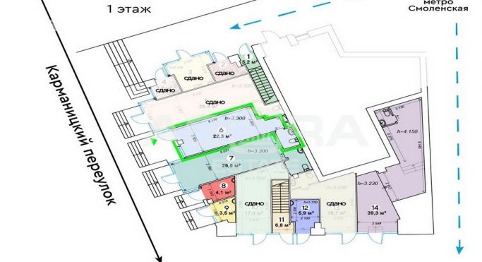 Аренда торгового помещения 39.3 м², Карманицкий переулок - фото 2