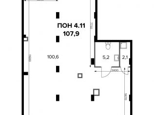 Продажа помещения свободного назначения 107.6 м²