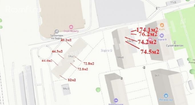 Аренда помещения свободного назначения 251 м², улица Зорге - фото 2